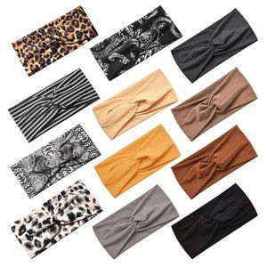 12 Pack Headbands for Women Non Slip Elastic Hair Bands for Yoga Workout Running